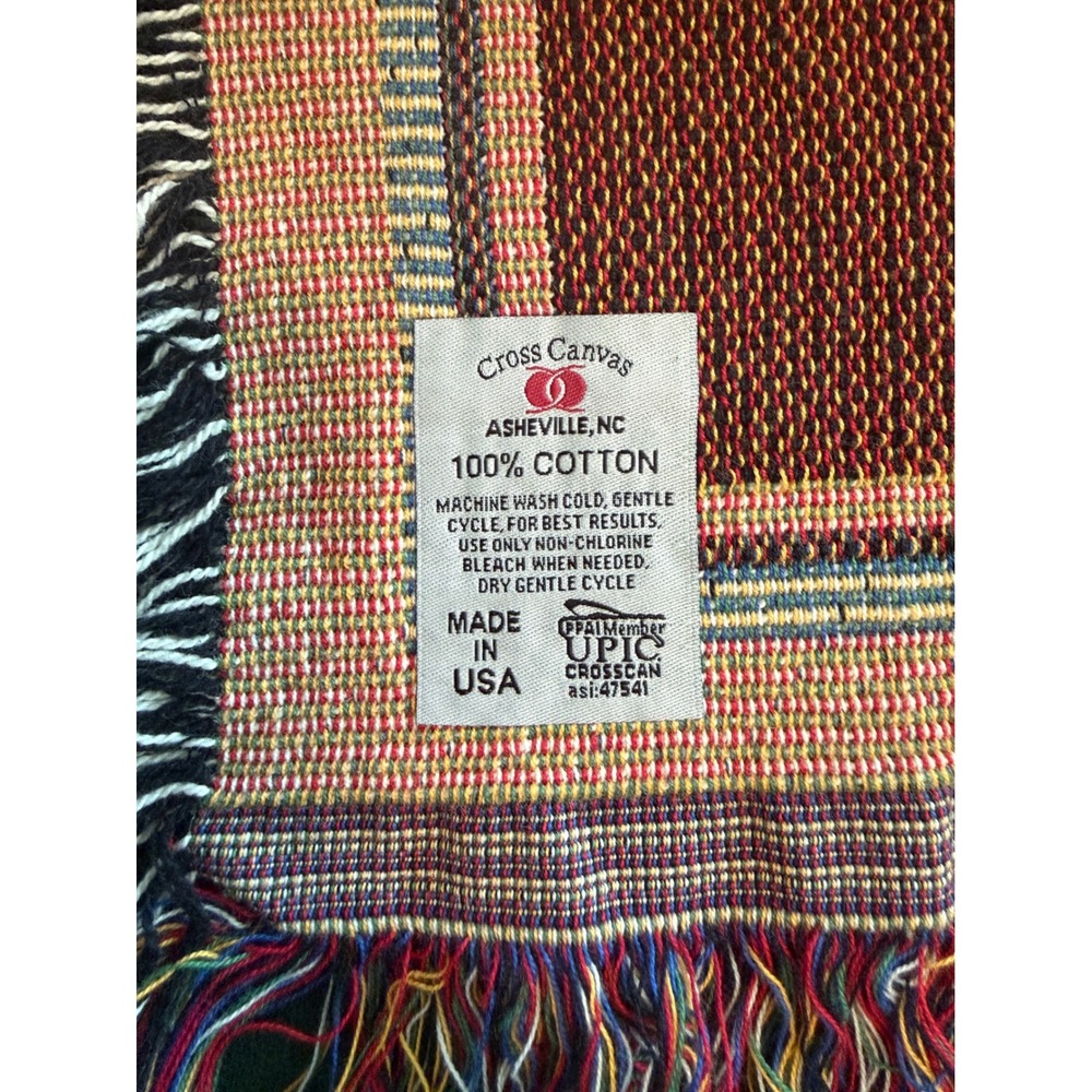 USA Waving Flag Woven Throw Blanket 50x70" | Made in USA | America 250 Patriotic - Picture 6 of 6